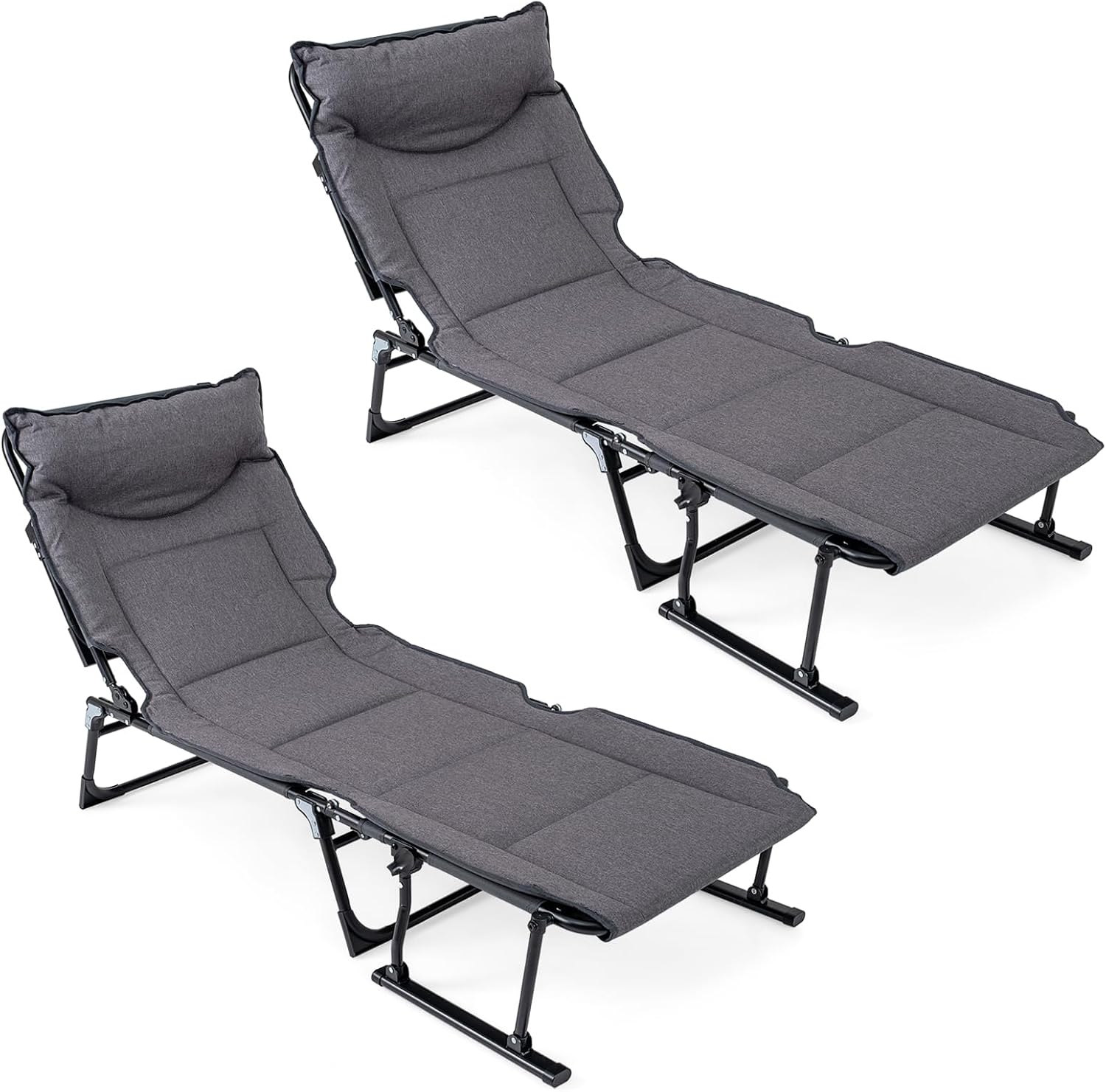 Home Office Head - Katlanabilir Veranda Şezlong Seti (2 Adet),