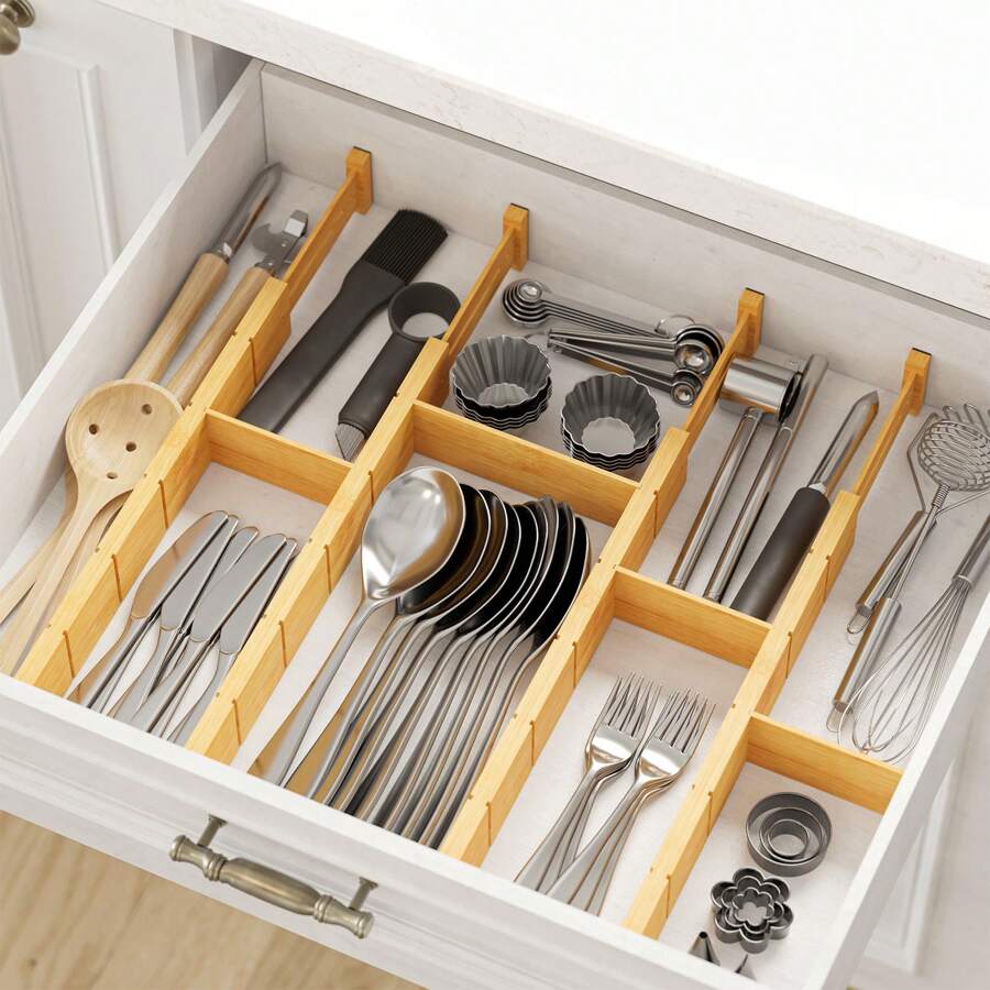 Home Office Organization - Bambu Çekmece Bölücüler, Ek Parçaları ve