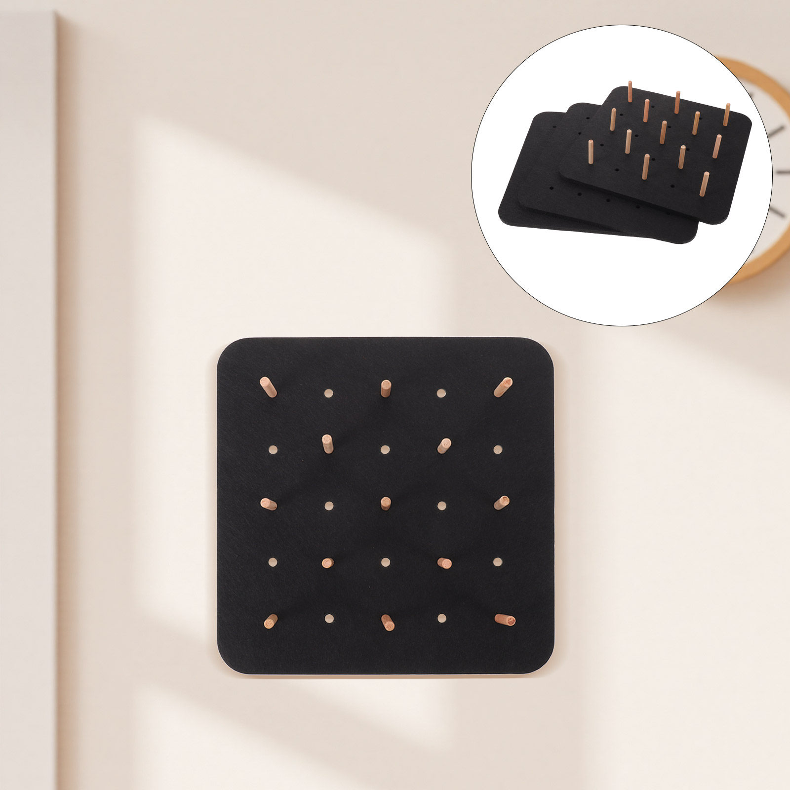 Home Office Organization - 3 Adet Siyah Keçe Mesaj Panosu