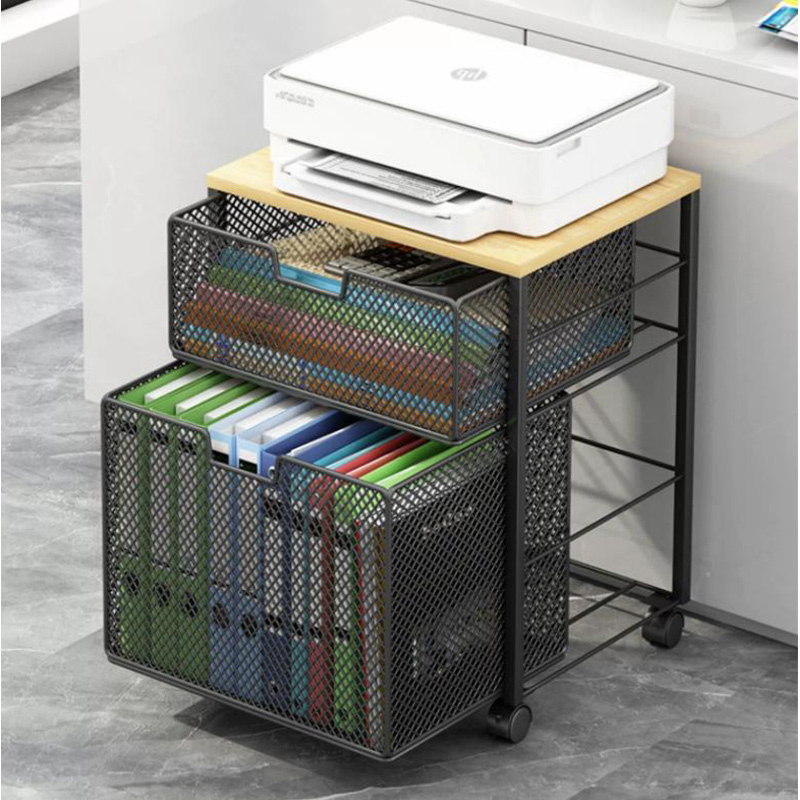 Rolling File Cart - Çok Katmanlı Yazıcı Standı Organizatör Yerden