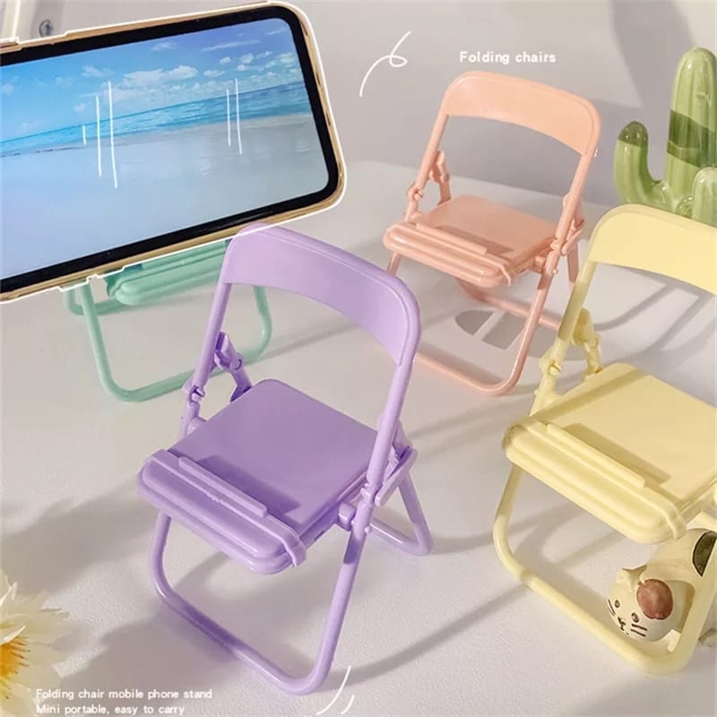 Home Office Organization - Sevimli Sandalye Telefon Tutucu Standı Yaratıcı