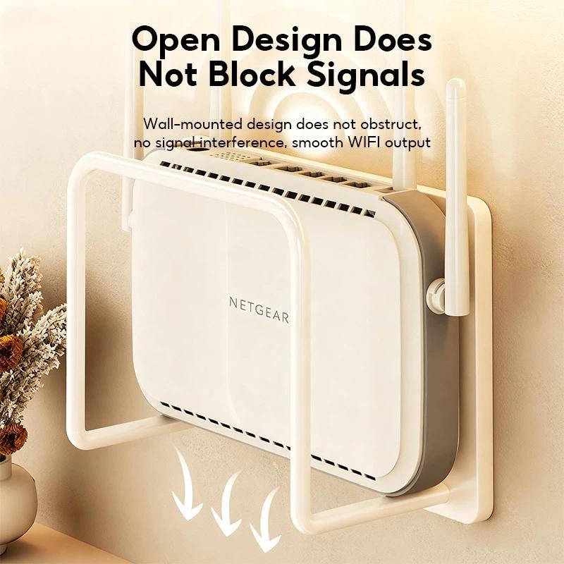 Home Office Organization - Duvara Monte Edilebilir Router Braketi Kendinden