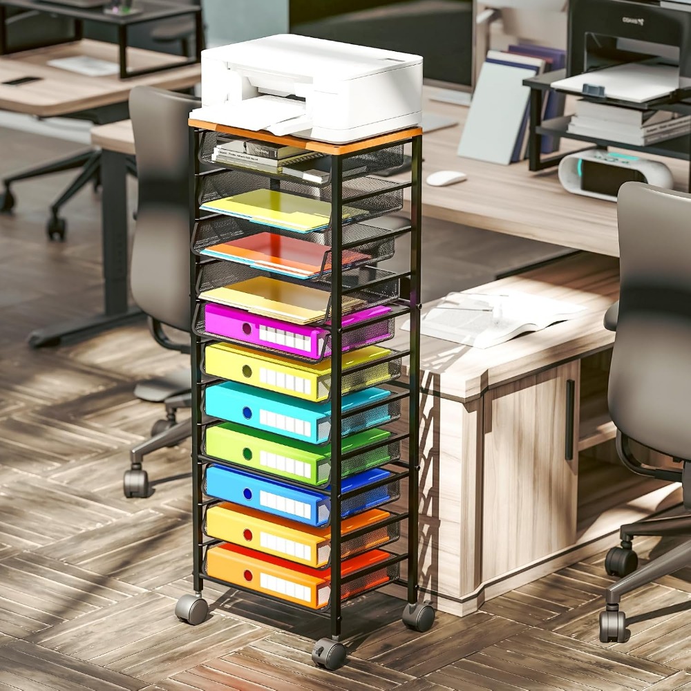 12 Katmanlı, 11 File Tepsili,  - Rolling File Cart incelemesi ve fiyatı
