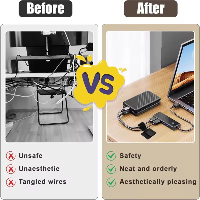 Yapışkanlı Masa Altı Kablo Bağ - Home Office Organization incelemesi ve fiyatı