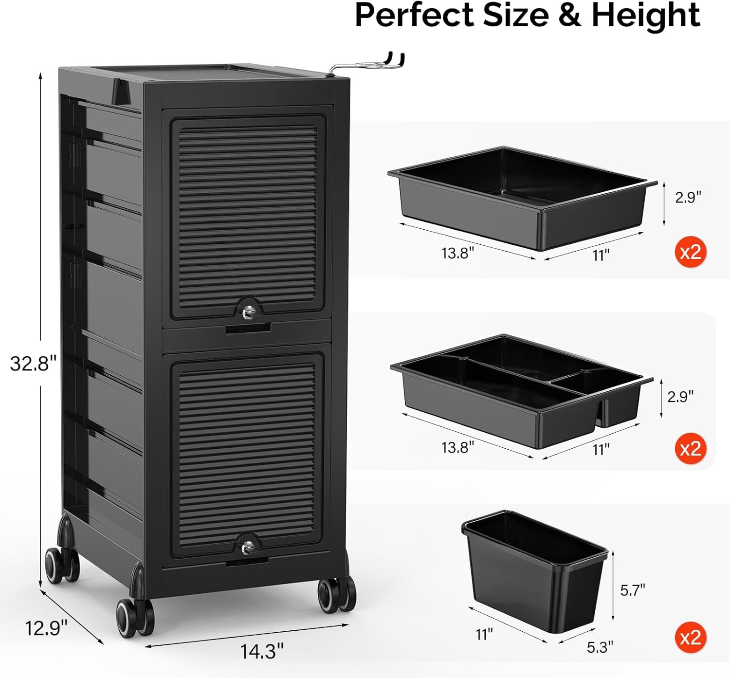 2 Kilitlenebilir Kapılı, 4 Kat - Rolling File Cart incelemesi ve fiyatı